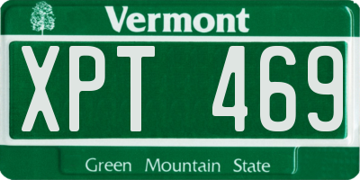VT license plate XPT469