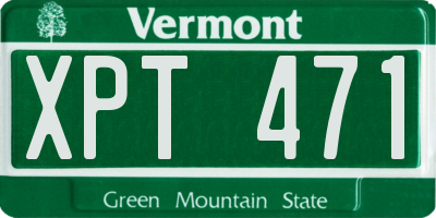 VT license plate XPT471