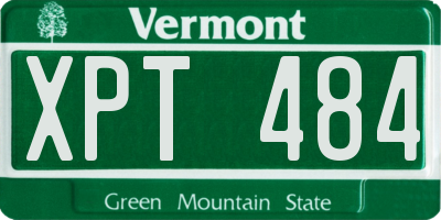 VT license plate XPT484