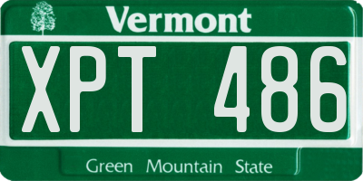 VT license plate XPT486