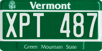 VT license plate XPT487