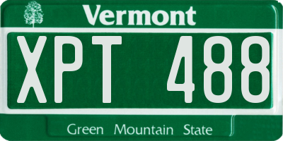 VT license plate XPT488