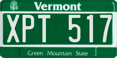 VT license plate XPT517