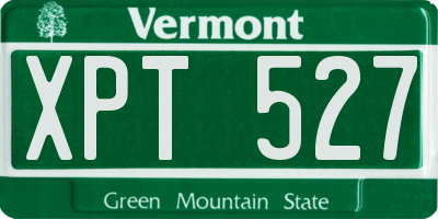 VT license plate XPT527