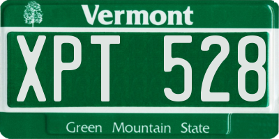 VT license plate XPT528