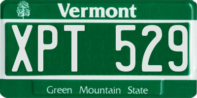 VT license plate XPT529