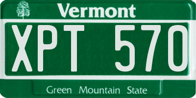 VT license plate XPT570