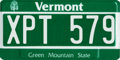 VT license plate XPT579
