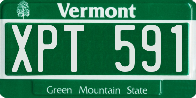VT license plate XPT591