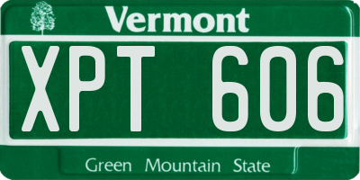 VT license plate XPT606