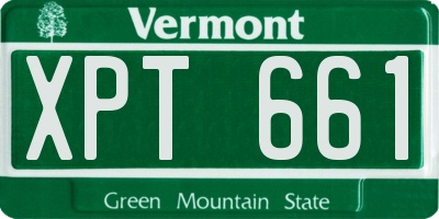 VT license plate XPT661