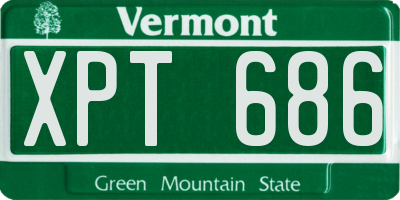 VT license plate XPT686