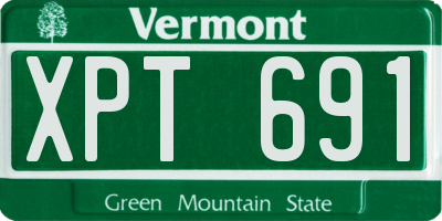 VT license plate XPT691