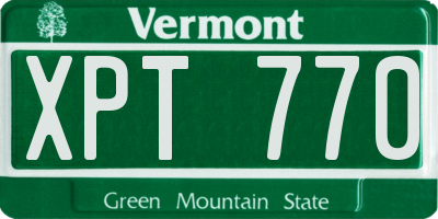 VT license plate XPT770