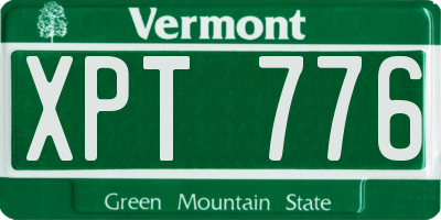 VT license plate XPT776