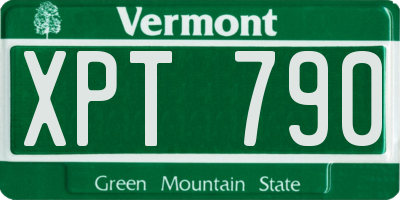 VT license plate XPT790