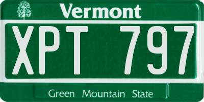VT license plate XPT797