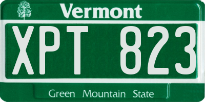 VT license plate XPT823