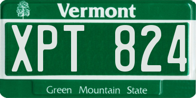 VT license plate XPT824