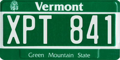 VT license plate XPT841