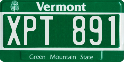 VT license plate XPT891