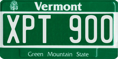 VT license plate XPT900