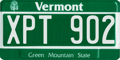 VT license plate XPT902