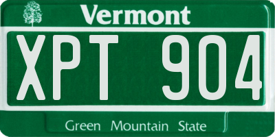 VT license plate XPT904