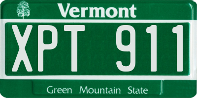 VT license plate XPT911
