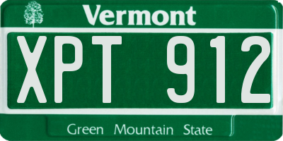 VT license plate XPT912