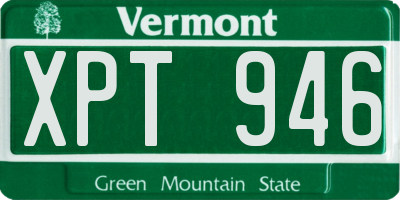 VT license plate XPT946