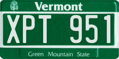 VT license plate XPT951