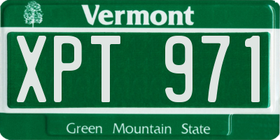 VT license plate XPT971