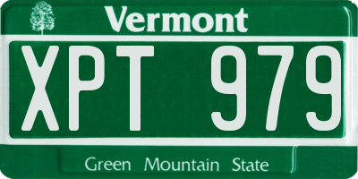 VT license plate XPT979