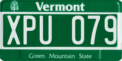 VT license plate XPU079