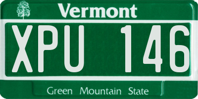 VT license plate XPU146