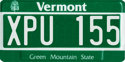 VT license plate XPU155
