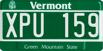 VT license plate XPU159