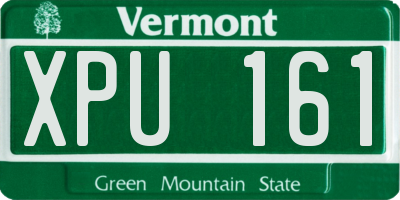 VT license plate XPU161