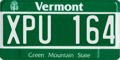 VT license plate XPU164