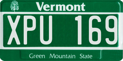 VT license plate XPU169