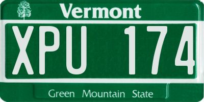 VT license plate XPU174