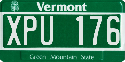 VT license plate XPU176