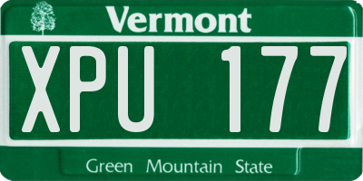 VT license plate XPU177