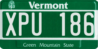 VT license plate XPU186