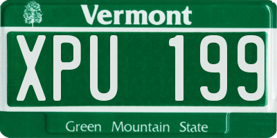 VT license plate XPU199