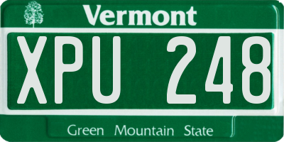 VT license plate XPU248