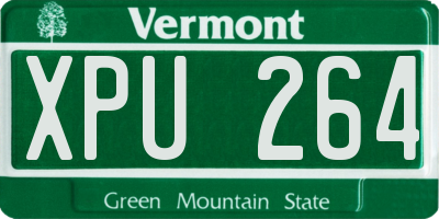 VT license plate XPU264