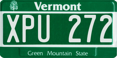 VT license plate XPU272