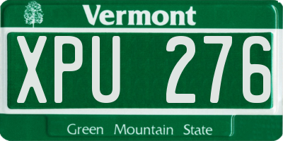 VT license plate XPU276